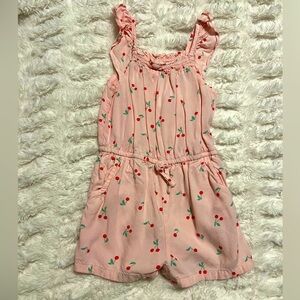 Cat & Jack Pink Cherry Print Romper